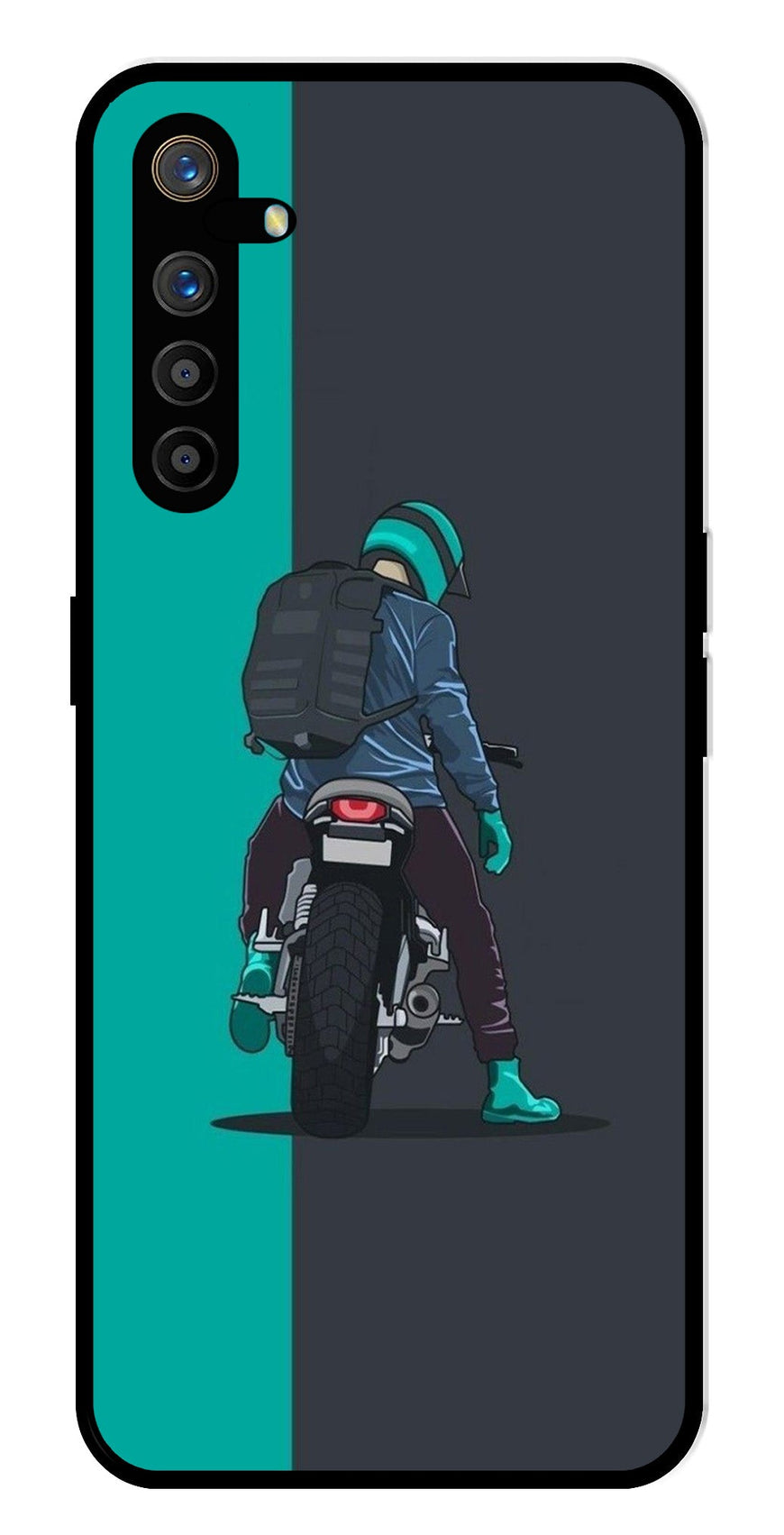Bike Lover Metal Mobile Case for Realme XT   (Design No -05)