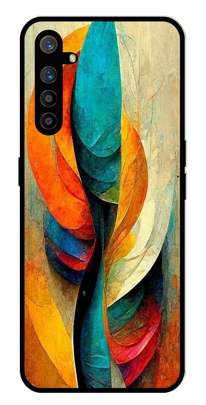 Modern Art Metal Mobile Case for Realme XT   (Design No -11)