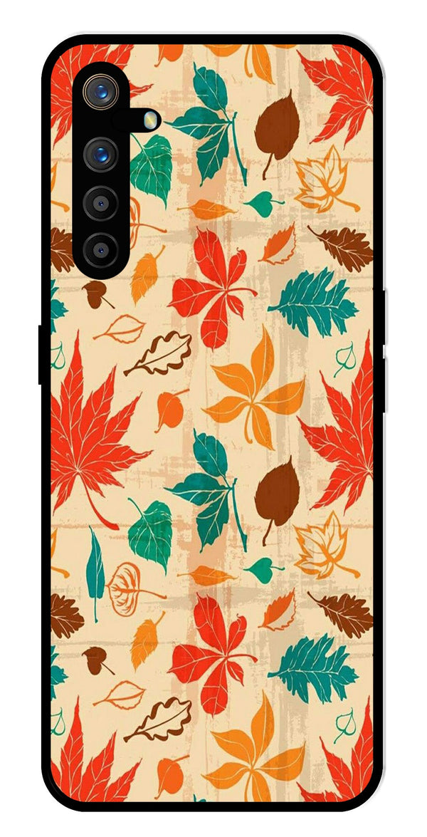 Leafs Design Metal Mobile Case for Realme XT   (Design No -14)
