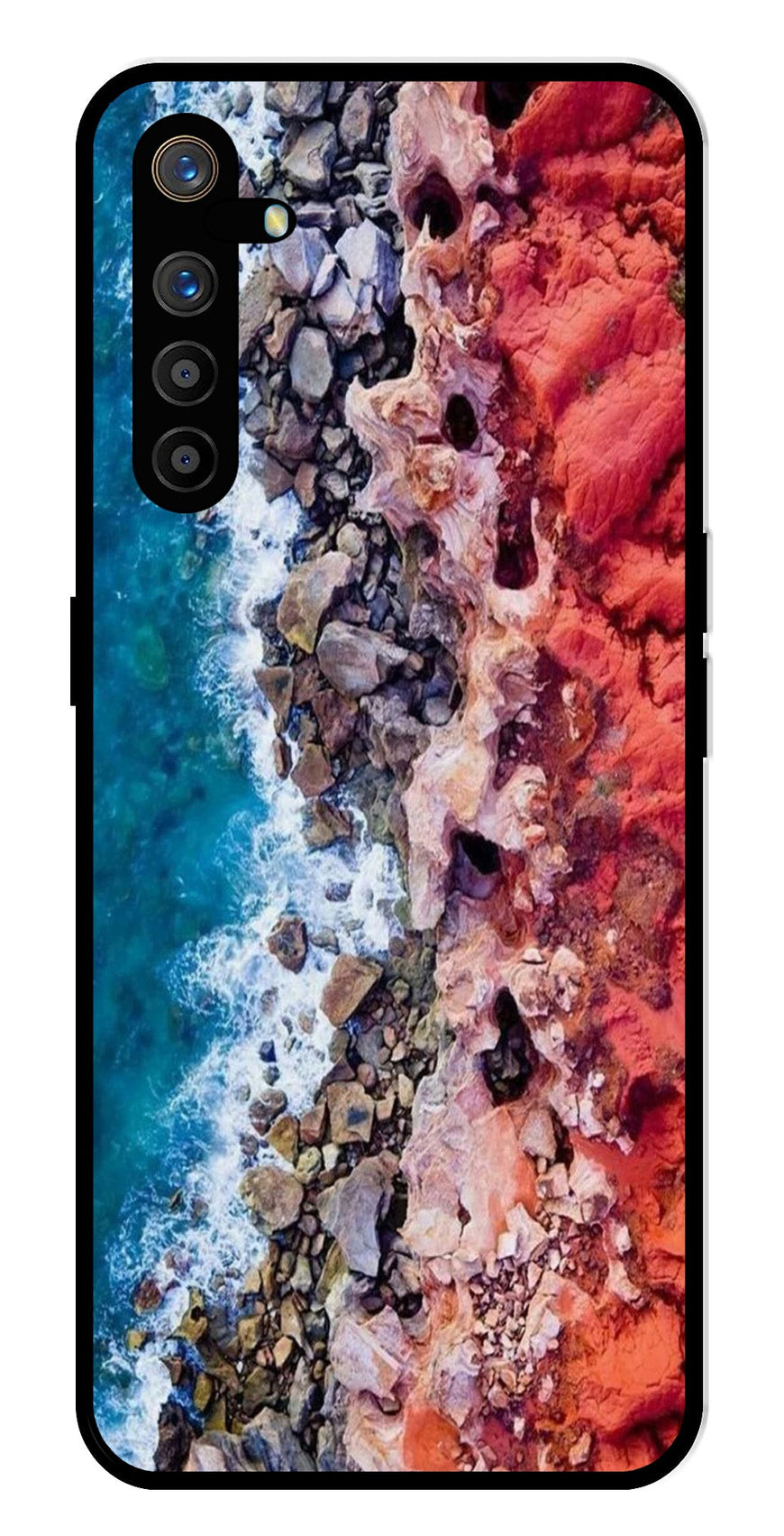 Sea Shore Metal Mobile Case for Realme XT   (Design No -18)
