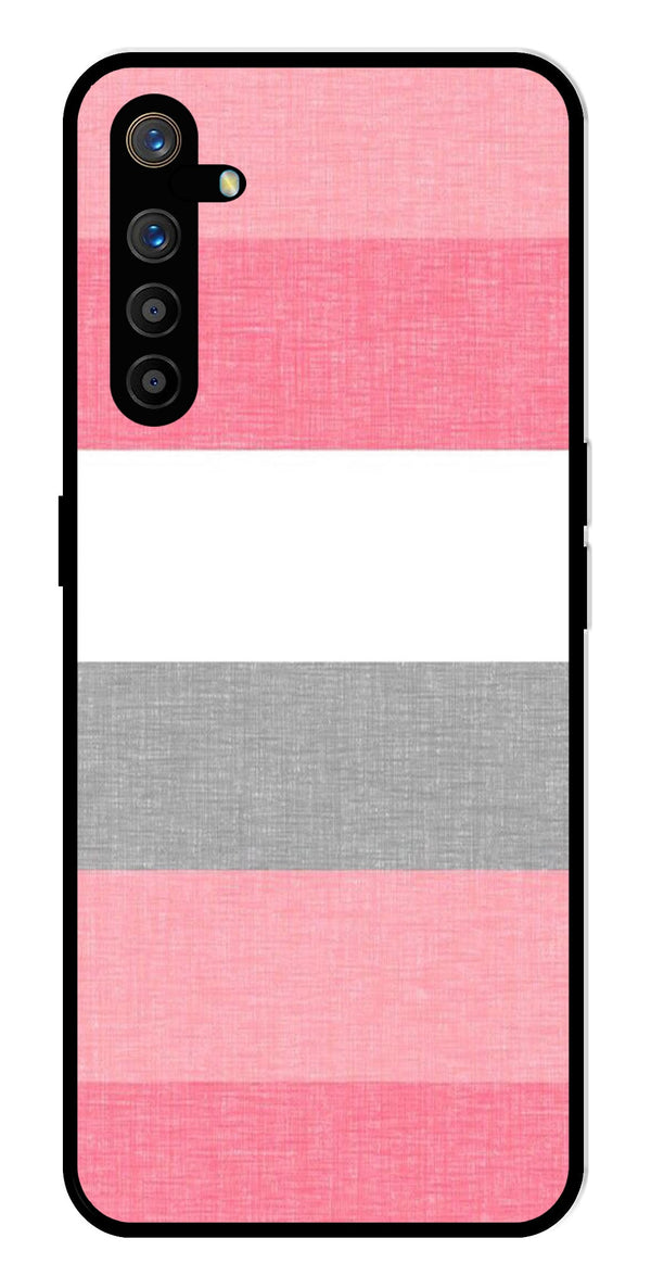 Pink Pattern Metal Mobile Case for Realme XT   (Design No -23)