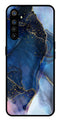 Blue Marble Metal Mobile Case for Realme XT   (Design No -34)