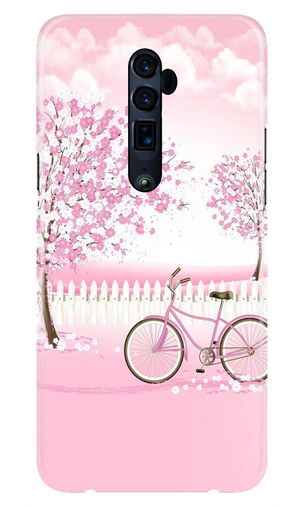Pink Flowers Cycle Case for Oppo Reno2 Z  (Design - 102)