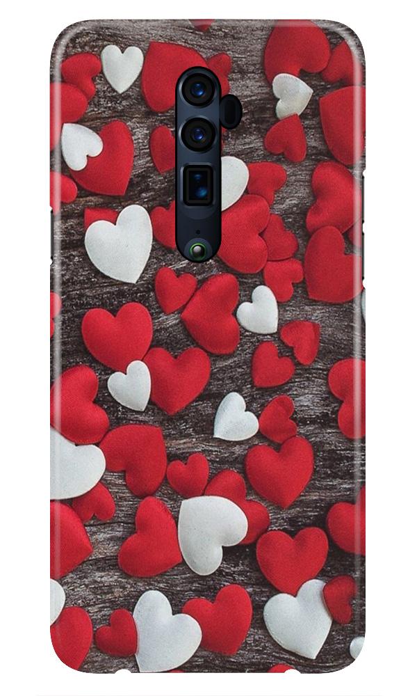 Red White Hearts Case for Oppo Reno2 Z(Design - 105)