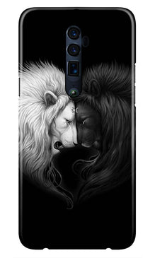 Dark White Lion Case for Oppo Reno2 Z  (Design - 140)