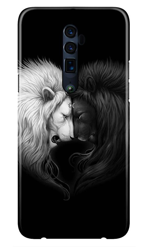 Dark White Lion Case for Oppo A5 2020  (Design - 140)