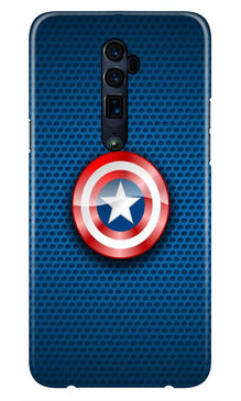 Captain America Shield Case for Oppo Reno2 F (Design No. 253)