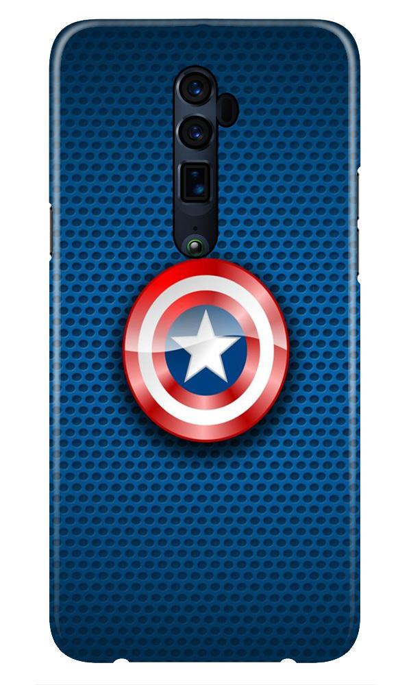 Captain America Shield Case for Oppo Reno2 F (Design No. 253)
