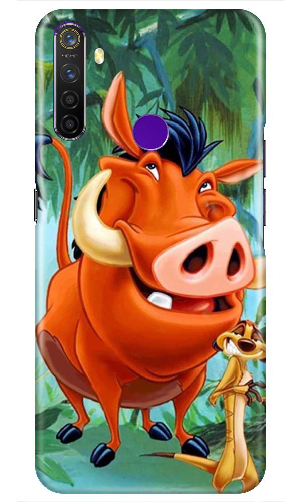 Timon and Pumbaa Mobile Back Case for Realme 5i  (Design - 305)