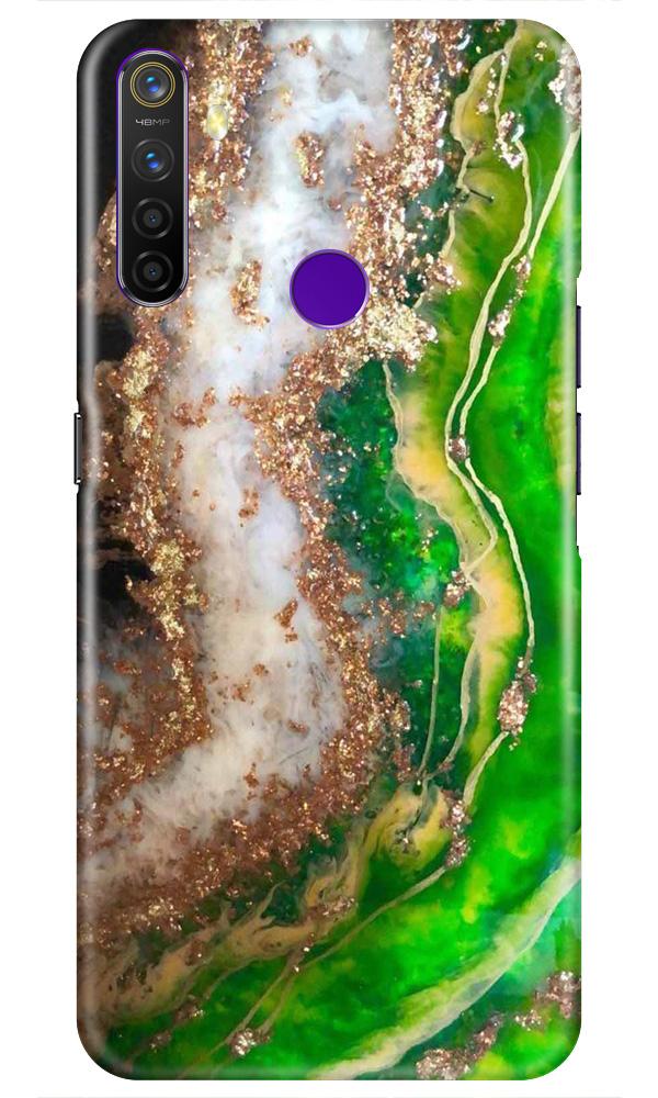 Marble Texture Mobile Back Case for Realme 5  (Design - 307)