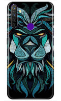 Lion Mobile Back Case for Realme 5i  (Design - 314)