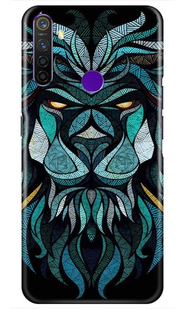 Lion Mobile Back Case for Realme 5i(Design - 314)