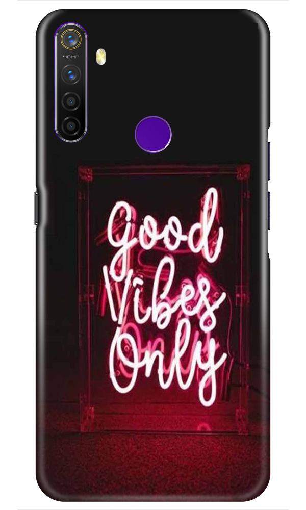 Good Vibes Only Mobile Back Case for Realme 5  (Design - 354)