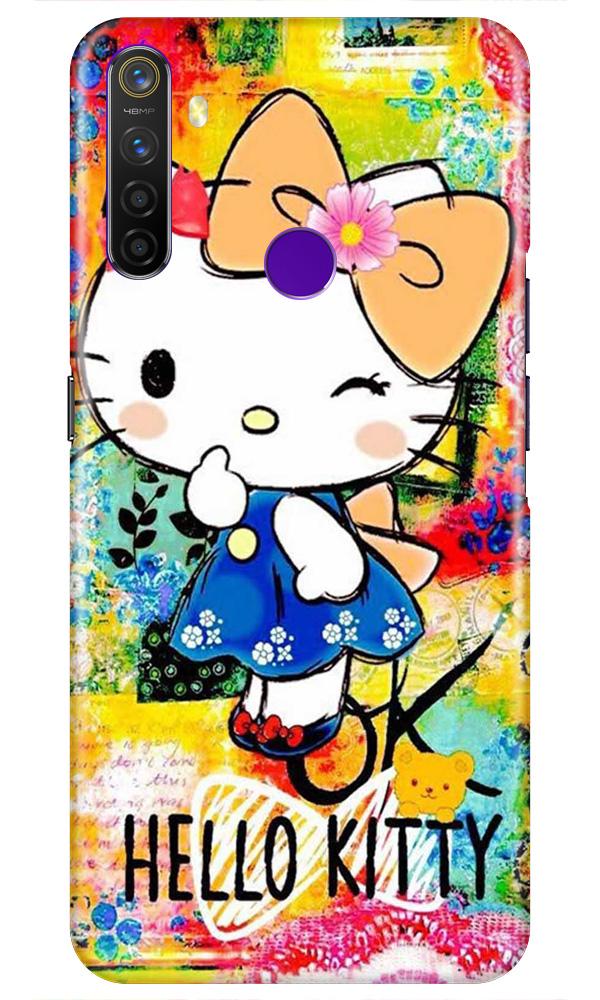 Hello Kitty Mobile Back Case for Realme 5  (Design - 362)