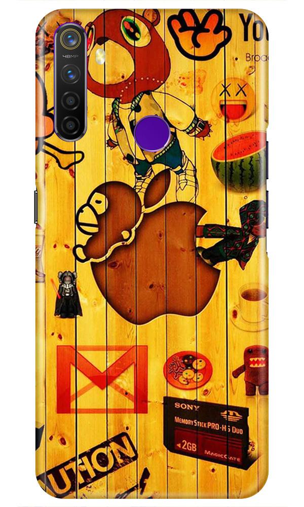 Wooden Texture Mobile Back Case for Realme 5s  (Design - 367)