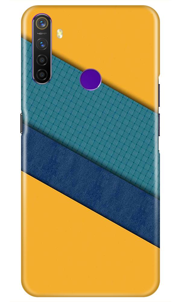 Diagonal Pattern Mobile Back Case for Realme 5i  (Design - 370)
