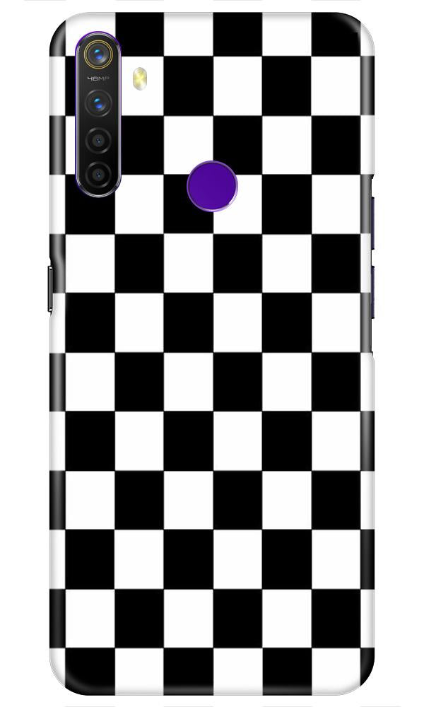 Black White Boxes Mobile Back Case for Realme 5i  (Design - 372)