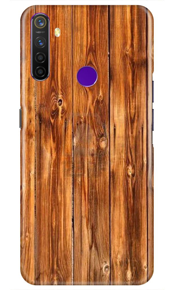 Wooden Texture Mobile Back Case for Realme 5  (Design - 376)