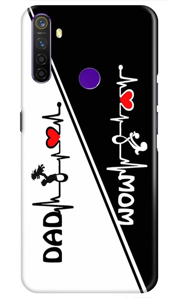 Love Mom Dad Mobile Back Case for Realme 5  (Design - 385)
