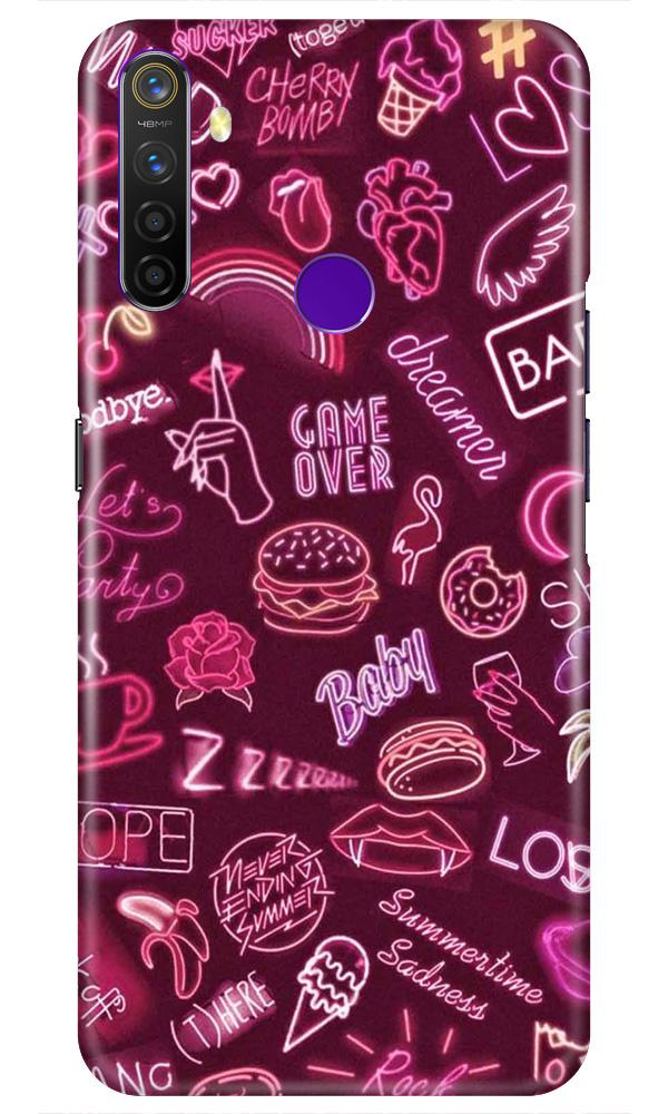 Party Theme Mobile Back Case for Realme 5i  (Design - 392)