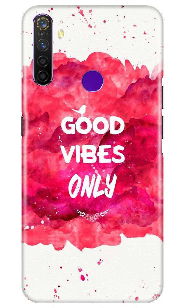 Good Vibes Only Mobile Back Case for Realme 5  (Design - 393)