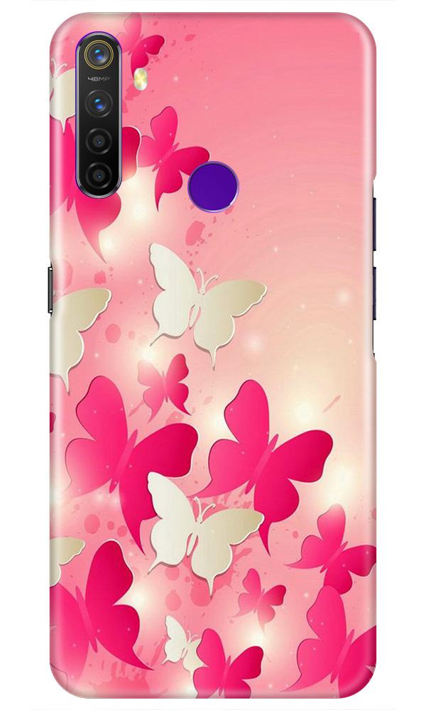 White Pick Butterflies Case for Realme 5s