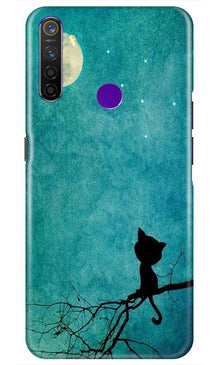 Moon cat Mobile Back Case for Realme 5s (Design - 70)