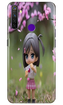 Cute Girl Mobile Back Case for Realme 5s (Design - 92)