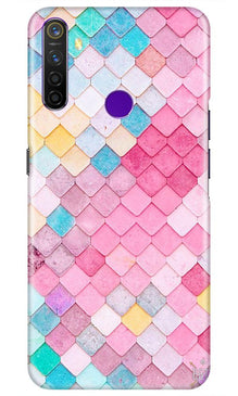 Pink Pattern Mobile Back Case for Realme 5s (Design - 215)
