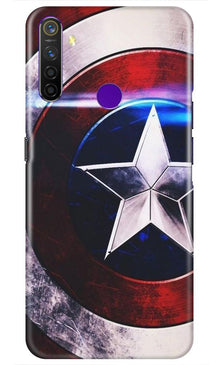 Captain America Shield Mobile Back Case for Realme 5s (Design - 250)