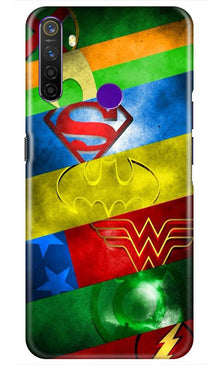 Superheros Logo Mobile Back Case for Realme 5s (Design - 251)