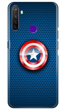 Captain America Shield Mobile Back Case for Realme 5s (Design - 253)