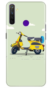 Vintage Scooter Mobile Back Case for Realme 5s (Design - 260)