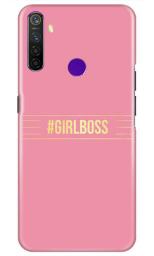 Girl Boss Pink Mobile Back Case for Realme 5s (Design - 263)