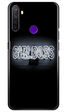 Girl Boss Black Mobile Back Case for Realme 5s (Design - 268)
