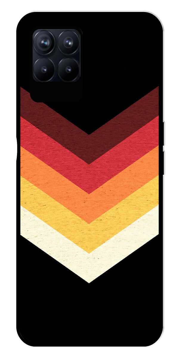 MultiColor Arrow Metal Mobile Case for Realme 8i  (Design No -04)
