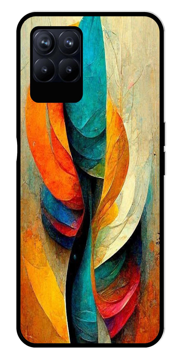 Modern Art Metal Mobile Case for Realme 8i  (Design No -11)