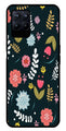 Floral Pattern2 Metal Mobile Case for Realme 8i  (Design No -12)