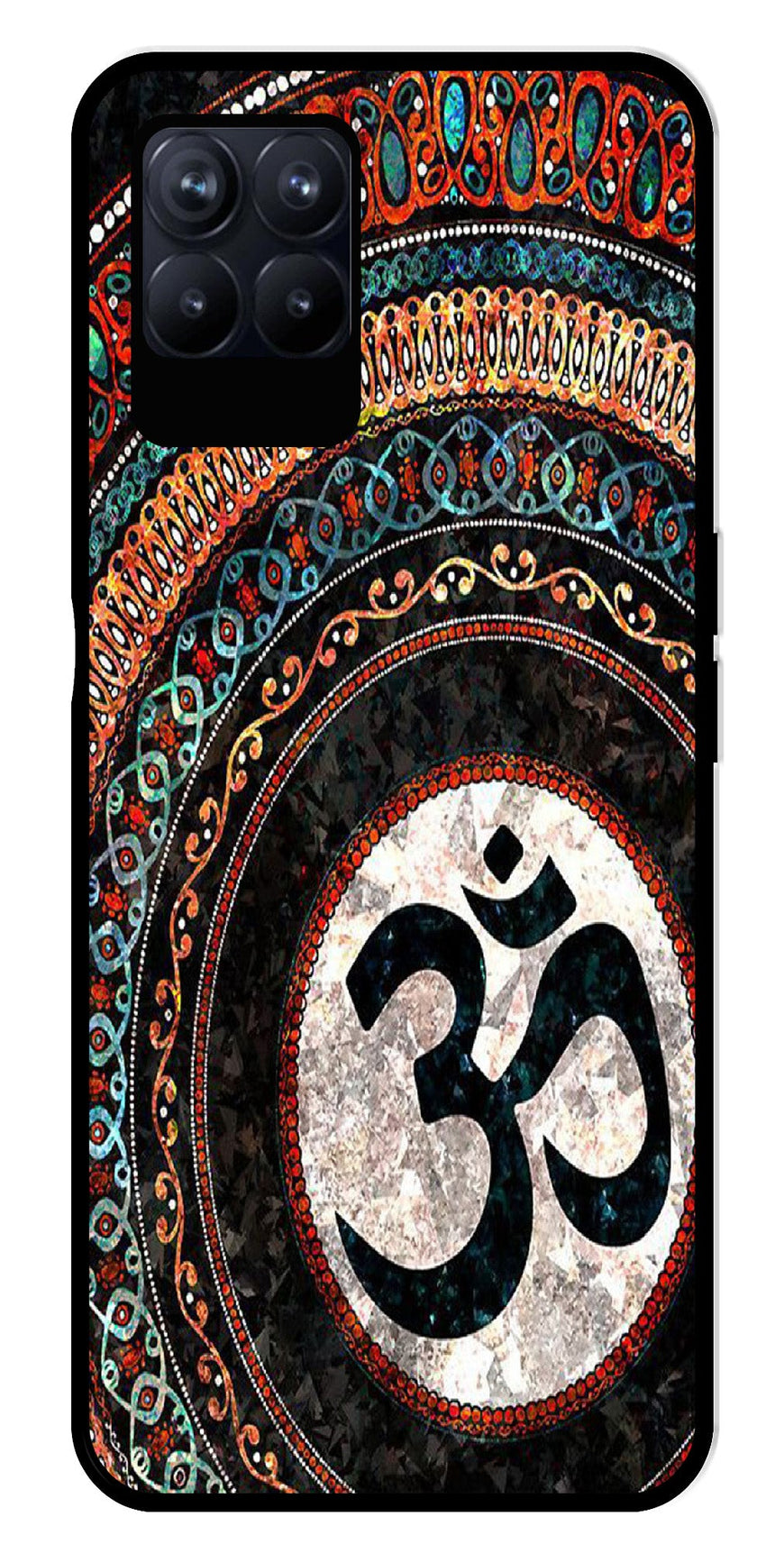 Oum Design Metal Mobile Case for Realme 8i  (Design No -15)