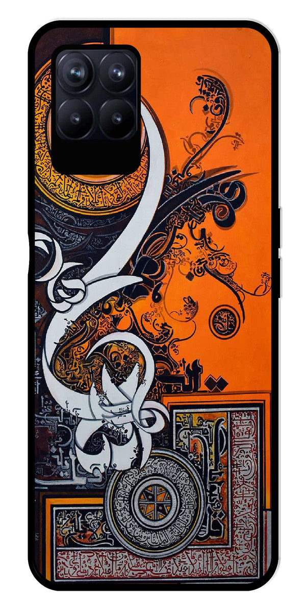 Qalander Art Metal Mobile Case for Realme 8i  (Design No -16)