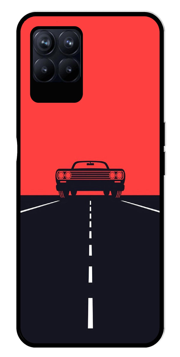Car Lover Metal Mobile Case for Realme 8i  (Design No -21)