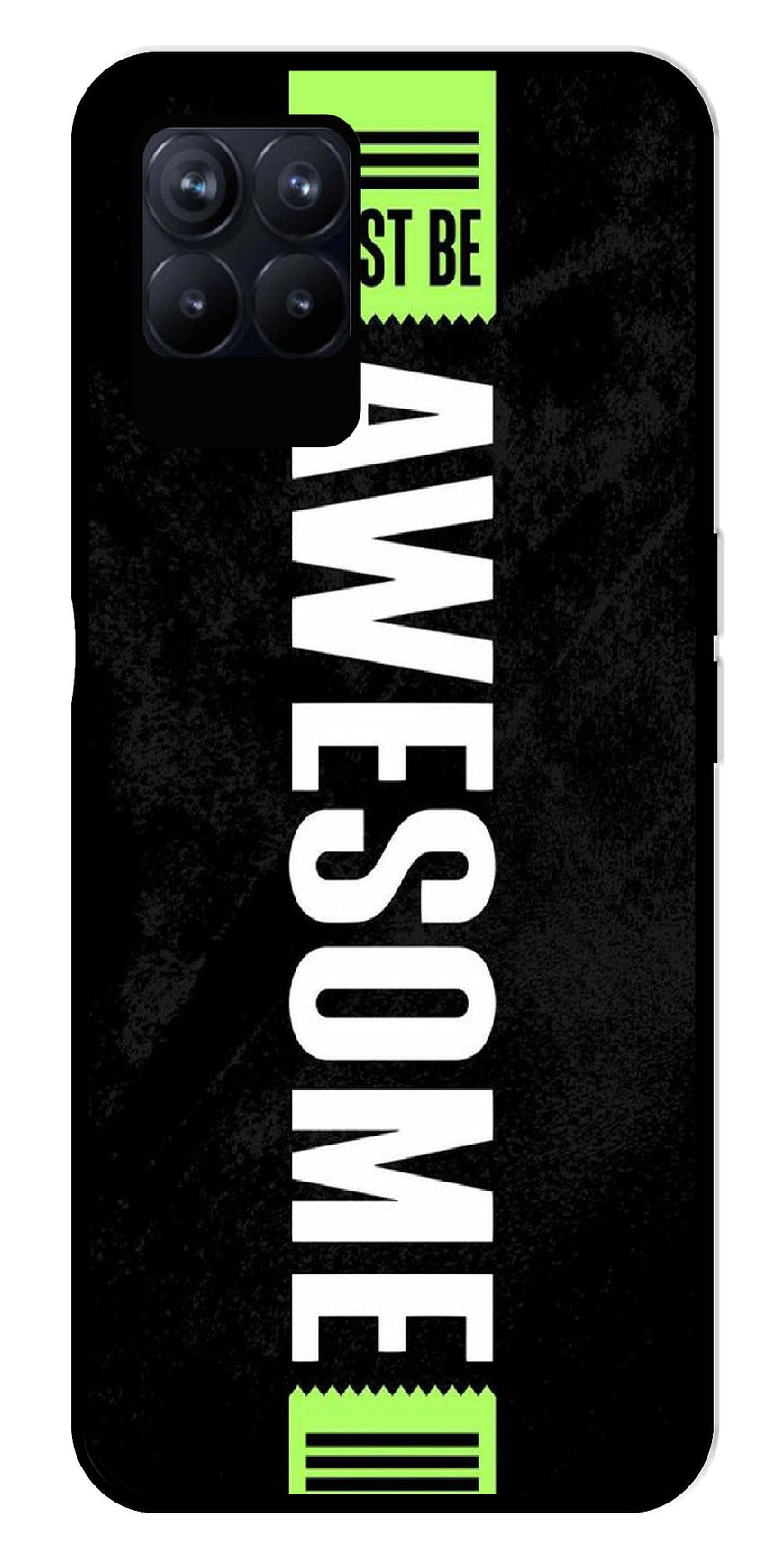 Awesome Metal Mobile Case for Realme 8i  (Design No -33)