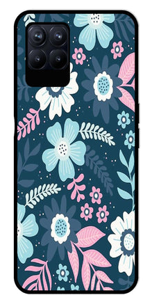 Flower Leaves Design Metal Mobile Case for Realme 8i