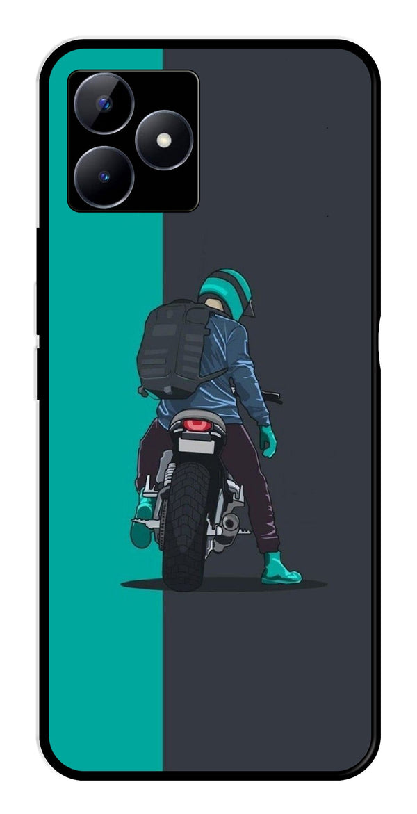Bike Lover Metal Mobile Case for Realme C53   (Design No -05)