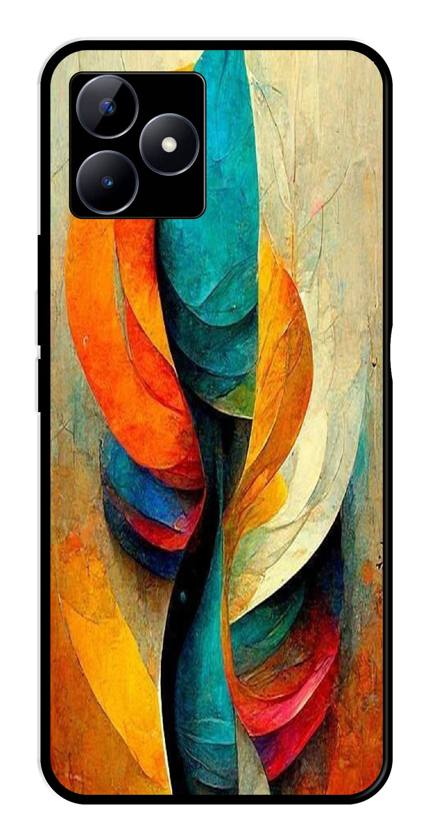 Modern Art Metal Mobile Case for Realme C53   (Design No -11)