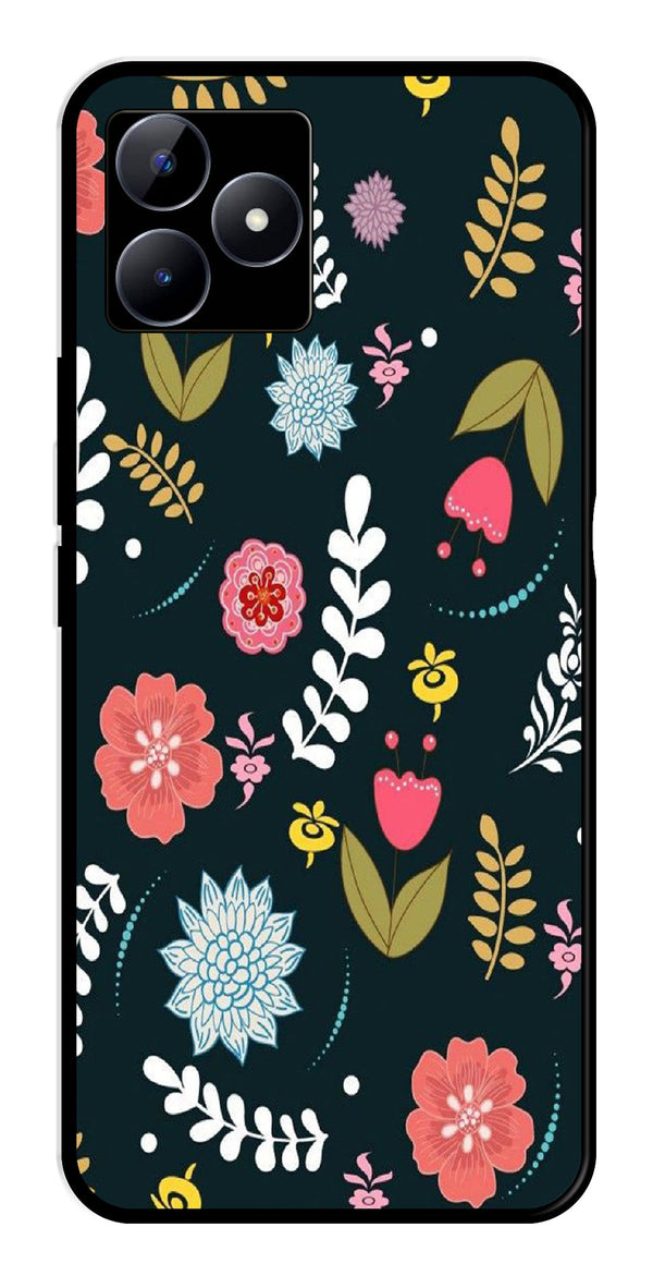 Floral Pattern2 Metal Mobile Case for Realme C53   (Design No -12)