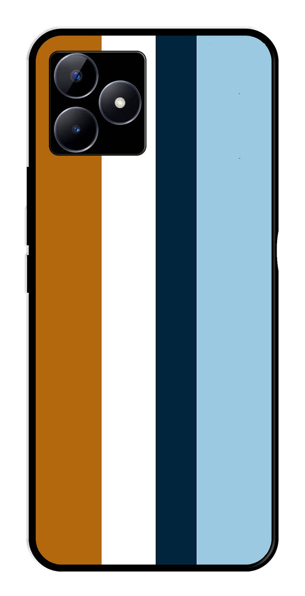 MultiColor Pattern Metal Mobile Case for Realme C53   (Design No -17)