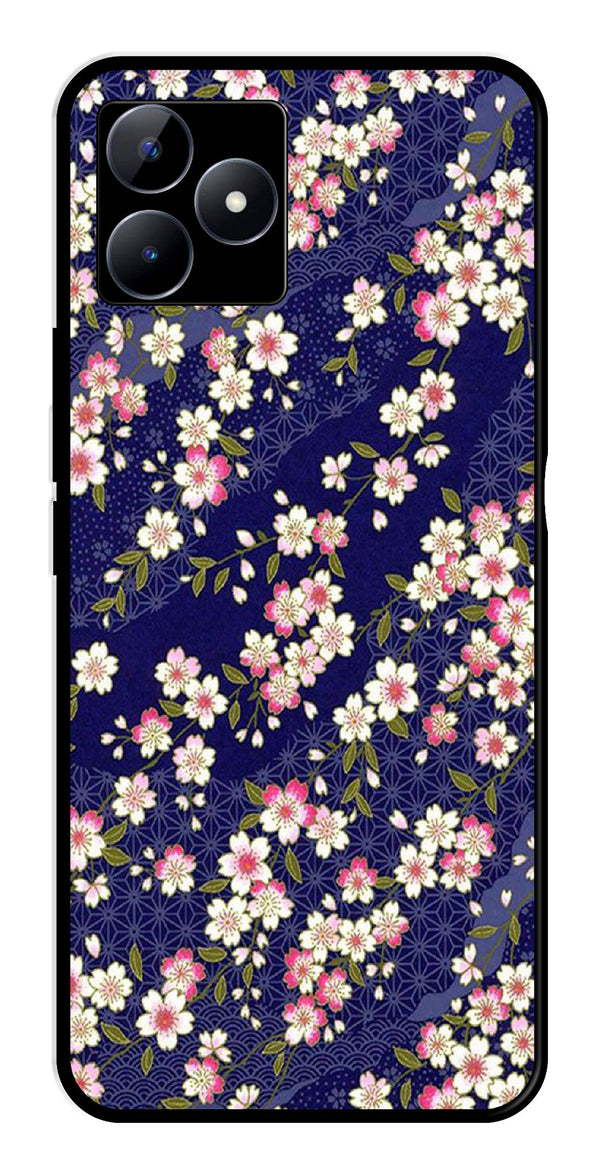 Flower Design Metal Mobile Case for Realme C53   (Design No -25)