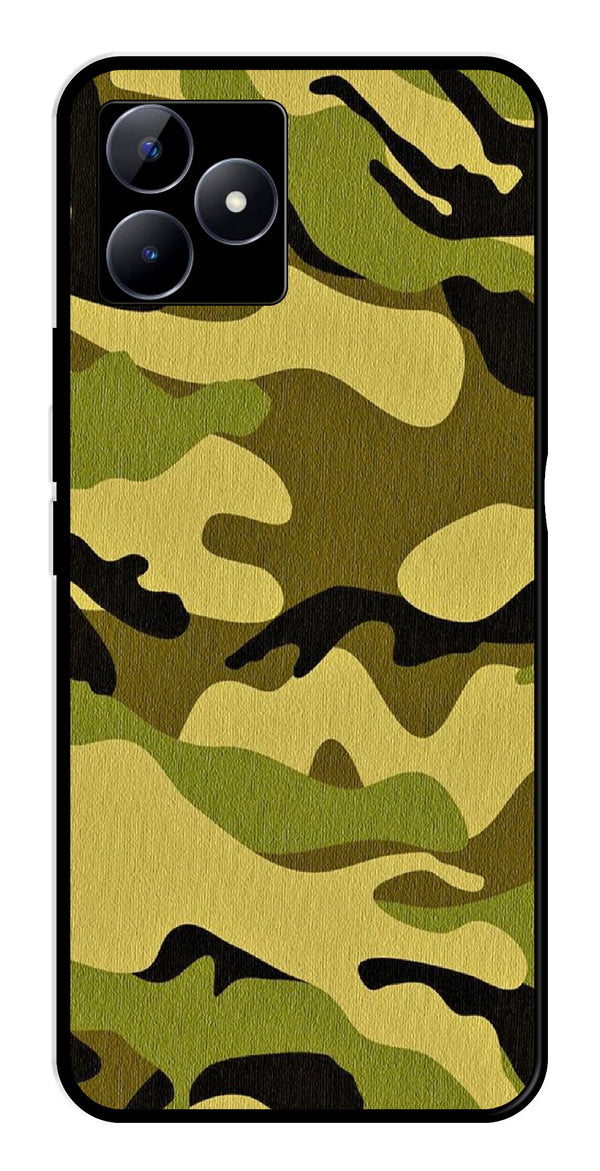 Army Pattern Metal Mobile Case for Realme C53   (Design No -35)