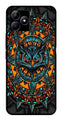Owl Pattern Metal Mobile Case for Realme C53   (Design No -42)